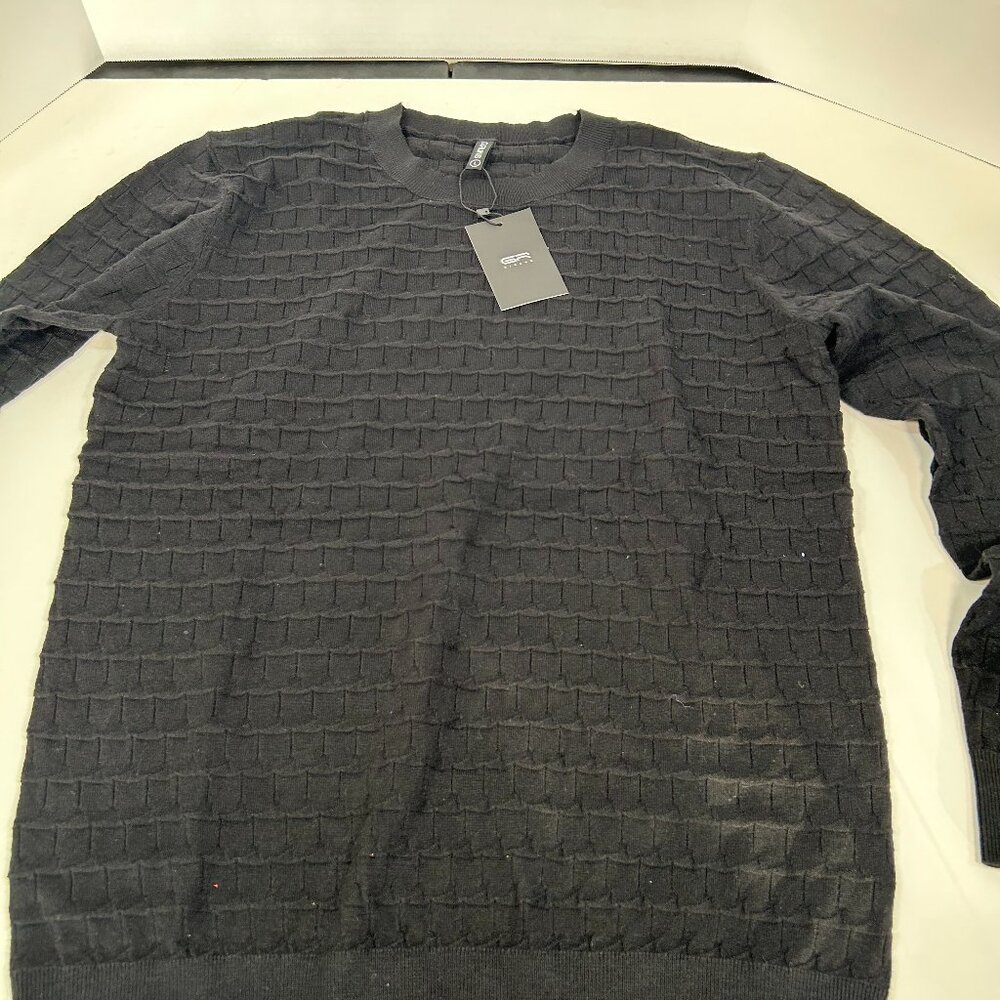 Giruns textured men's long-sleeve crewneck sweater size L